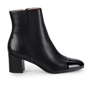STUART WEITZMAN Tegan Cap-Toe Leather Booties